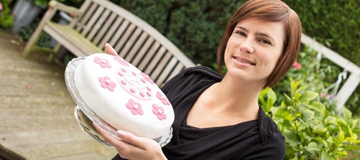 Mijn eerste eigen gemaakte verjaardagstaart met fondant