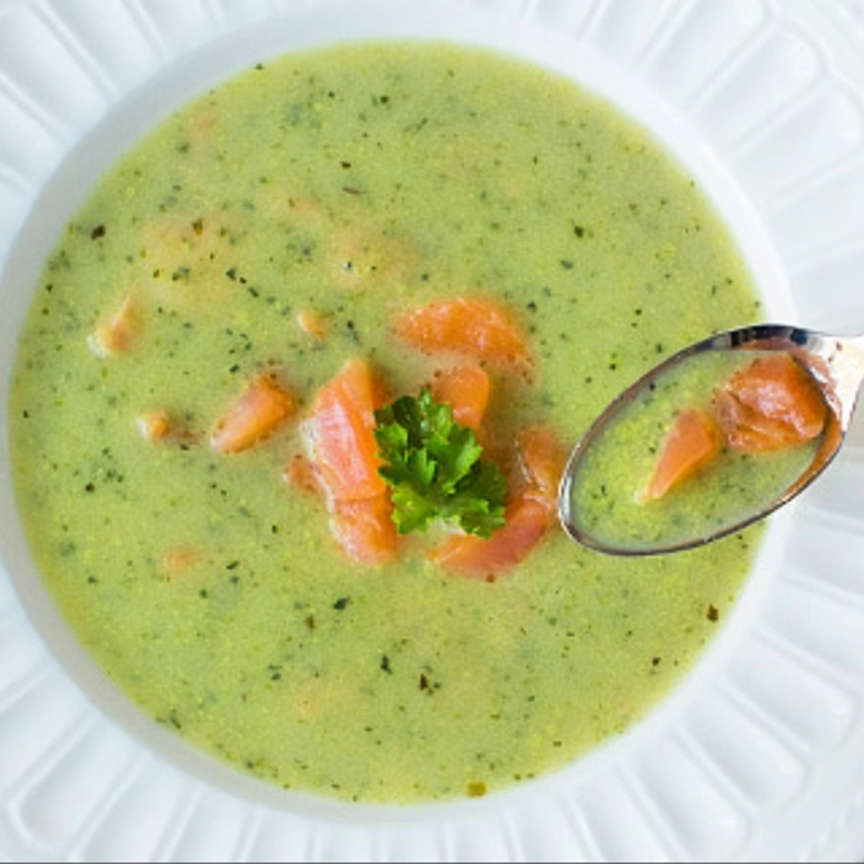 courgettesoep-zalm