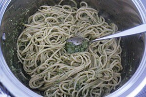 pasta pesto stap 4