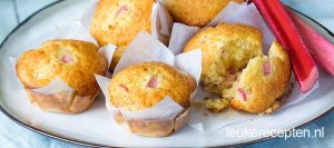 rabarber-muffins - leukerecepten.nl