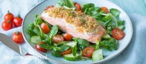 salade-met-gebakken-zalm - leukerecepten.nl