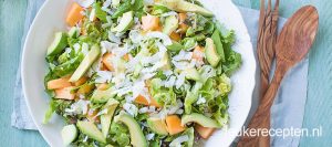 salade-met-kokos-en-meloen - leukerecepten.nl