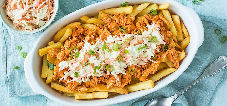 Recept kapsalon met pulled chicken