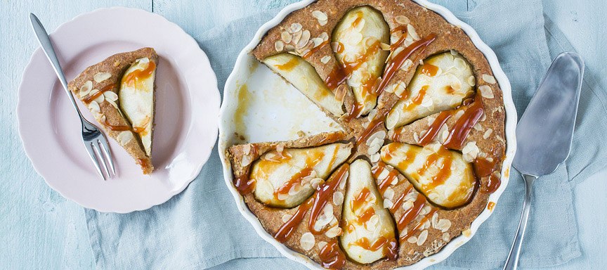 Speculaastaart met peer en Salted Caramel