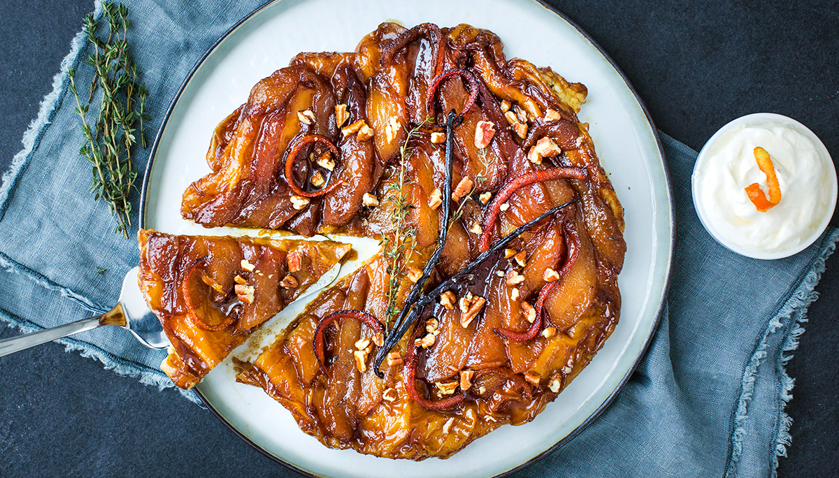 Tarte tatin met peer