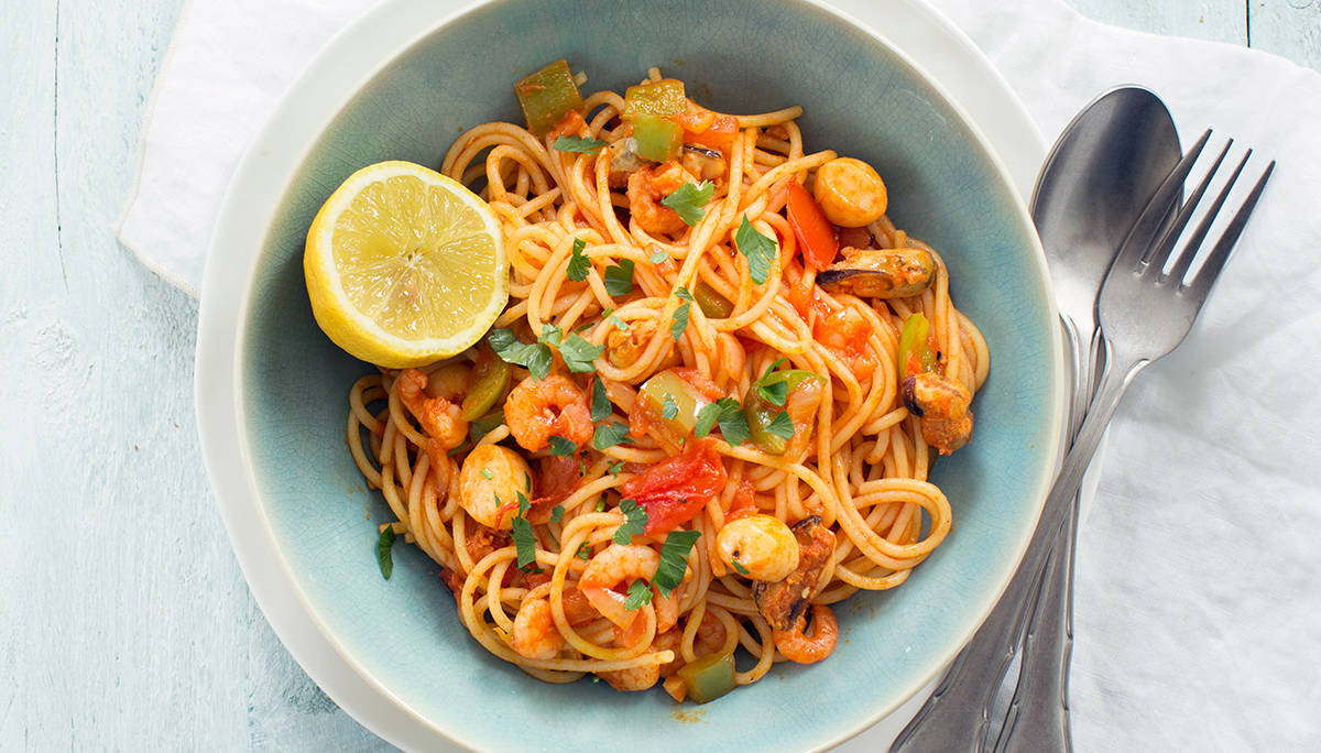 Paella spaghetti