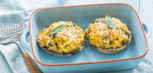 Portobello met pompoen risotto