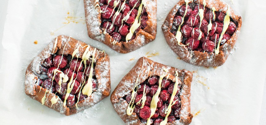 Chocolade galette met kersen