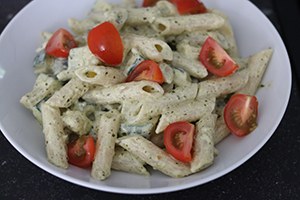 pasta_pesto_kip leukerecepten.nl