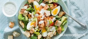 caesar salade met garnalen leukerecepten.nl
