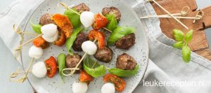 caprese prikker gehaktballetjes leukerecepten.nl