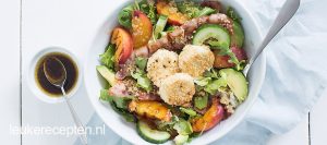 salade perzik geitenkaas leukerecepten.nl