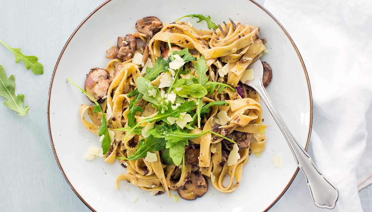 Pasta met champignons en truffel