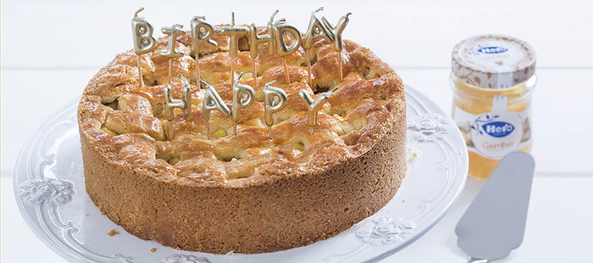 Mijn verjaardagstaart: appeltaart met ananas en gember