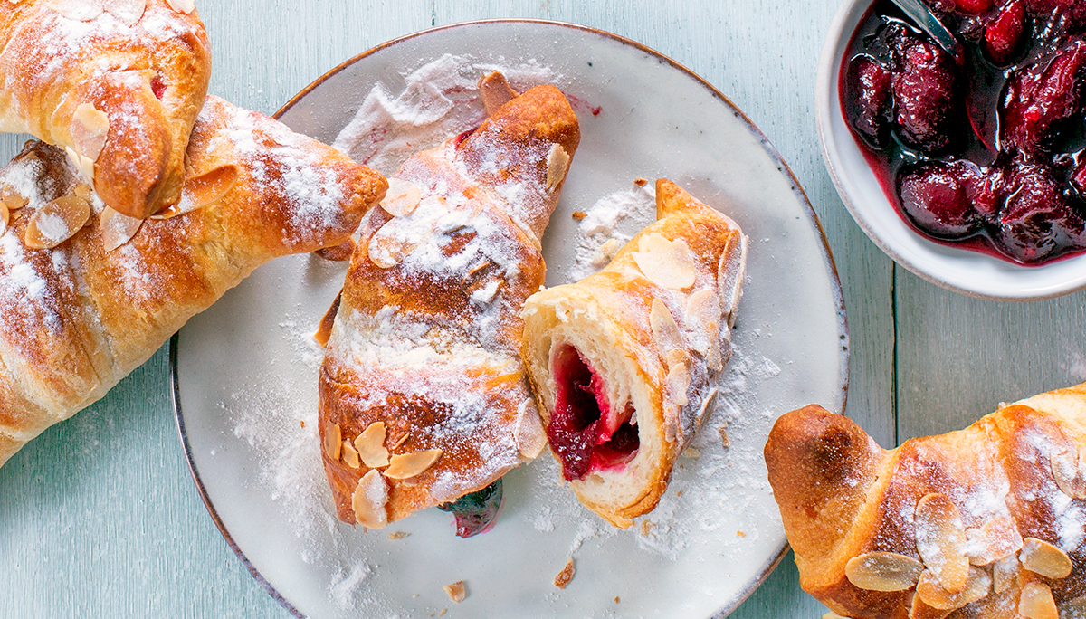 Croissants met cranberry