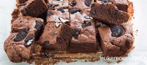 Brownies met oreo leukerecepten.nl
