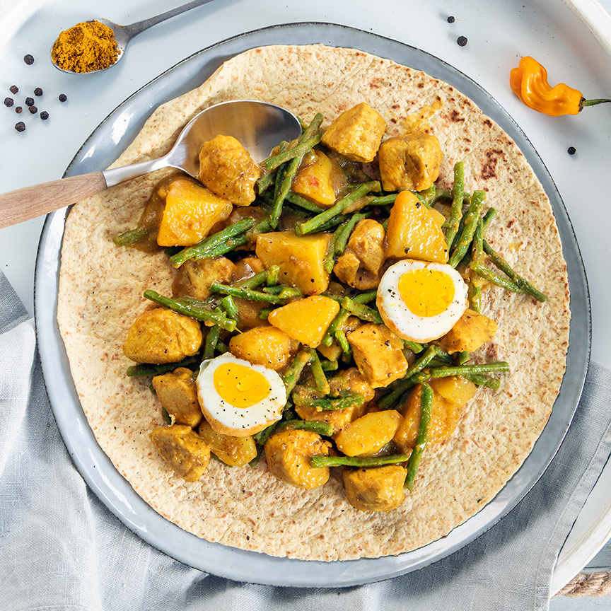 Surinaamse-roti-met-kip