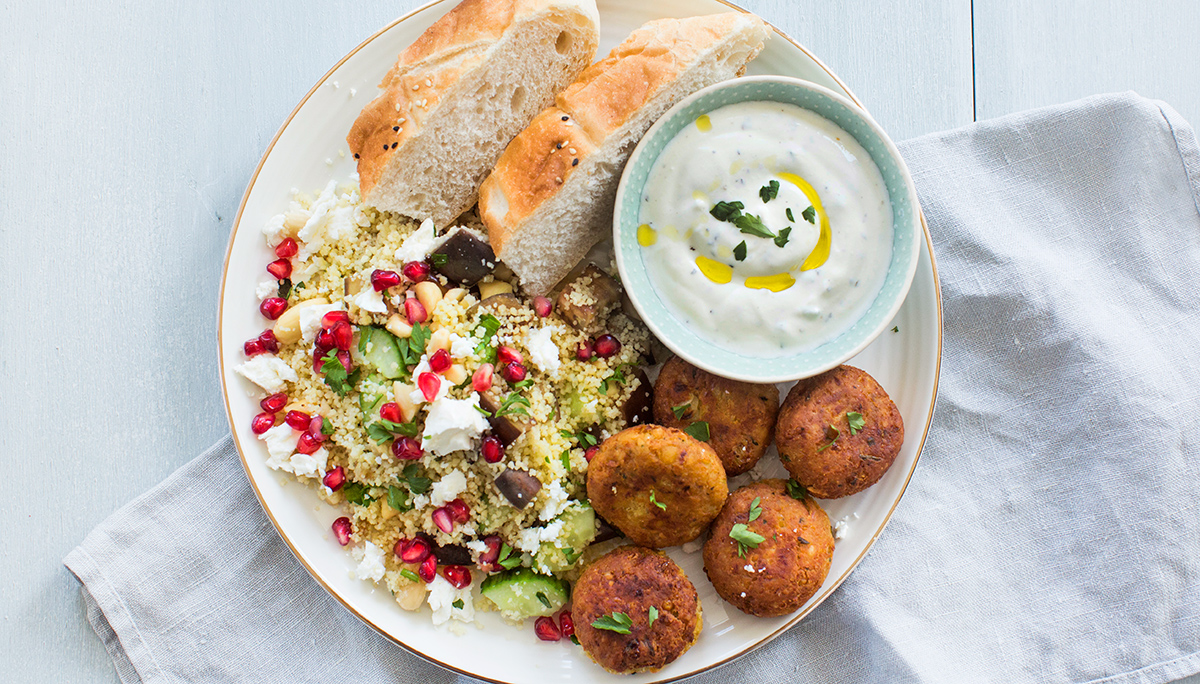 Falafel met couscous salade