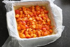 Abrikozen crumble gebak