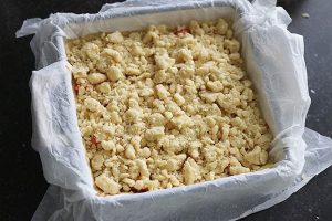Abrikozen crumble gebak
