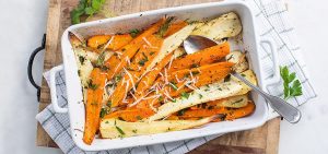 Pastinaak en wortel uit de oven