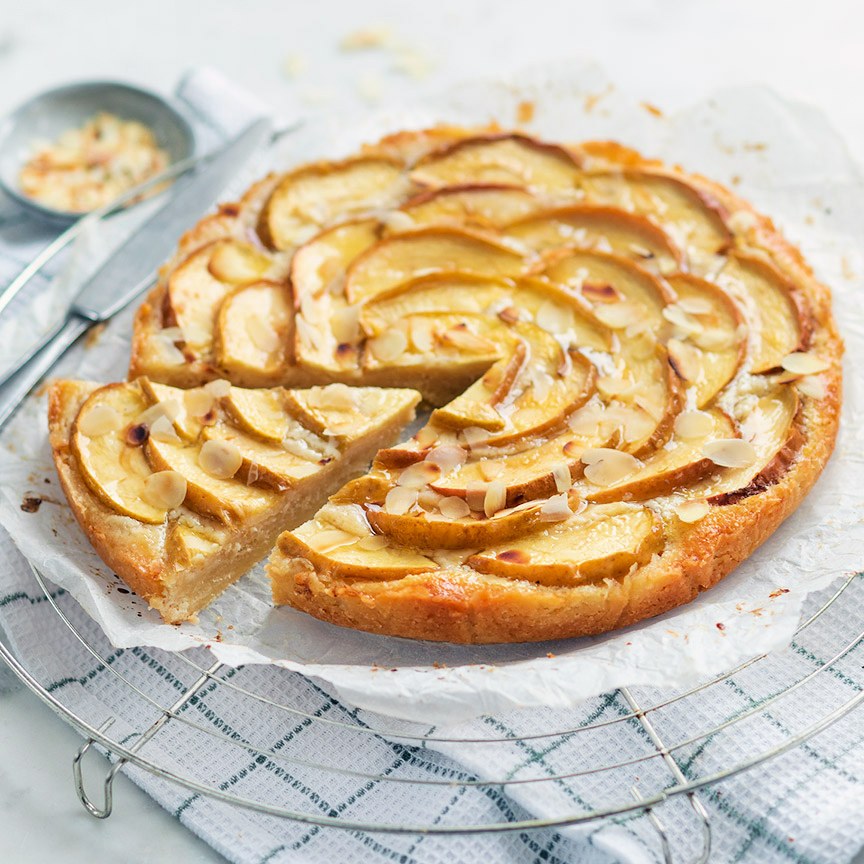Boterkoek met appel en kaneel