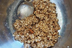 Gezonde crumble met blauwe bessen