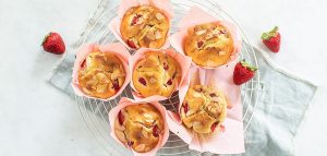 Aardbeienmuffins