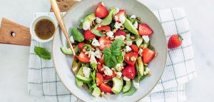 Salade-met-aardbeien