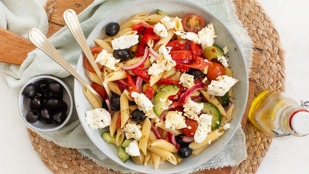 Griekse pastasalade