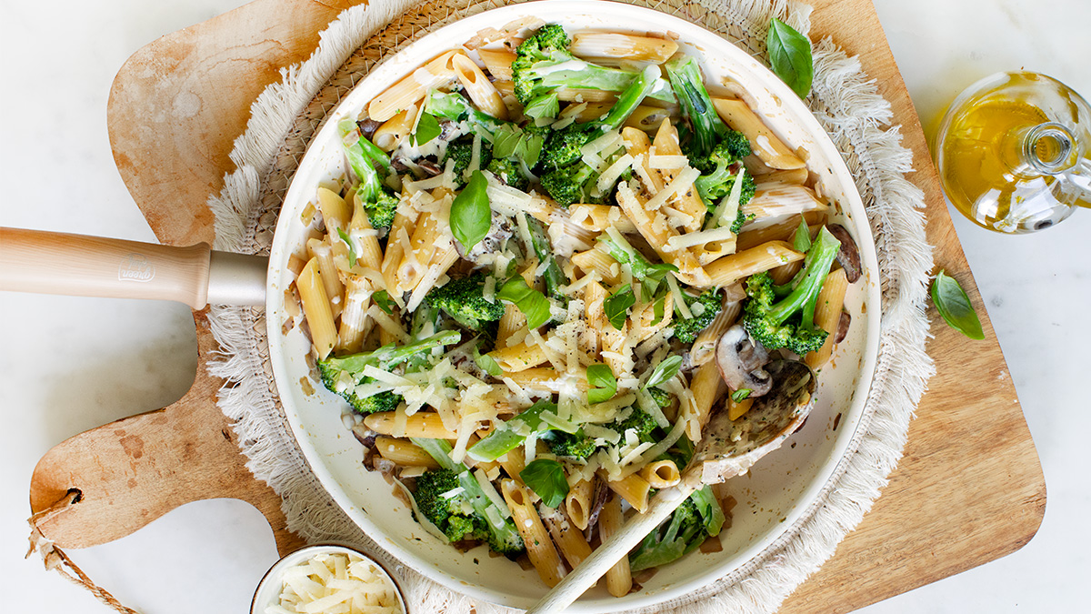 Pasta Boursin en broccoli
