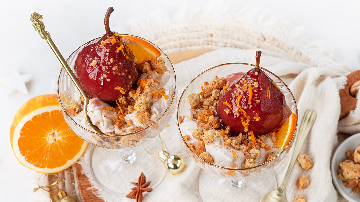 Stoofperen uit de slowcooker met sinaasappel