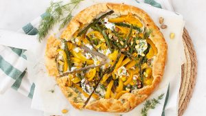 Galette met asperges, paprika en ricotta