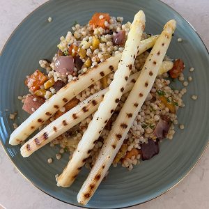 Witte asperges met couscous en feta stap 3