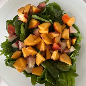 Spinazie salade met geitenkaas stap 1