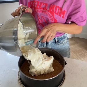Stroopwafel cheesecake stap 6