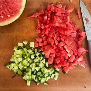 watermeloen tartaar stap 1