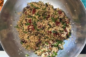 Couscous met geroosterde pompoen en kikkererwten stap 5