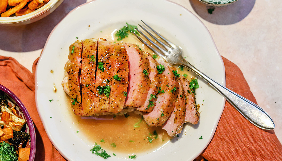 Beenham met honing mosterd uit de oven