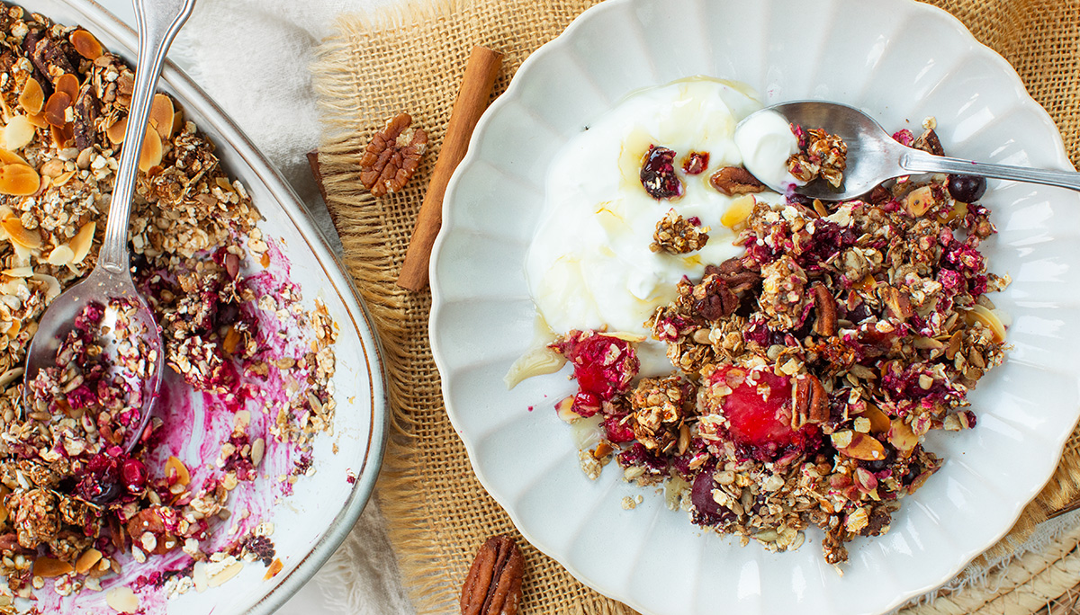 Gezonde crumble uit de airfryer