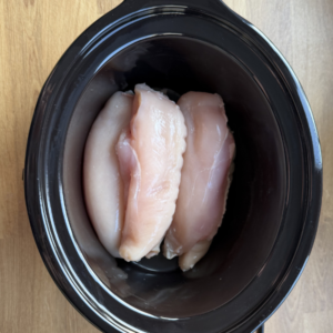 pulled chicken uit de slowcooker stap 1