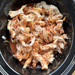 pulled chicken uit de slowcooker stap 5
