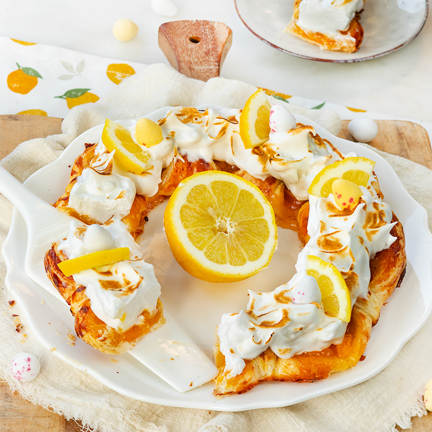 lemon meringue croissant krans recept