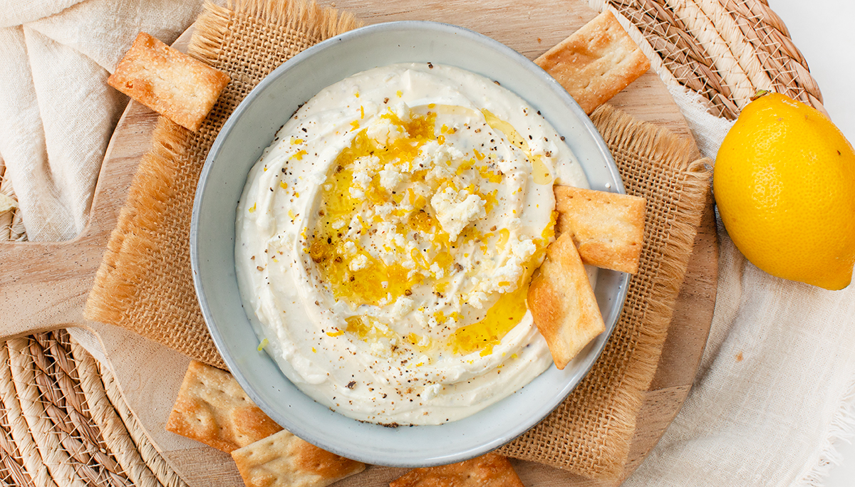 Citroen feta dip