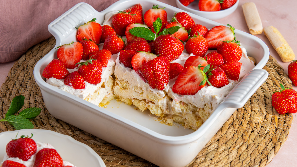 Aardbeien tiramisu