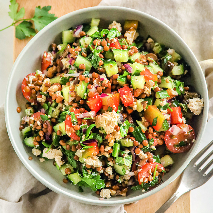 linzensalade zelf maken