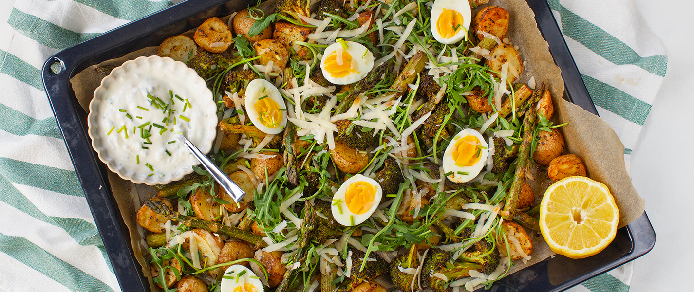 Lente-traybake-met-groene-asperges