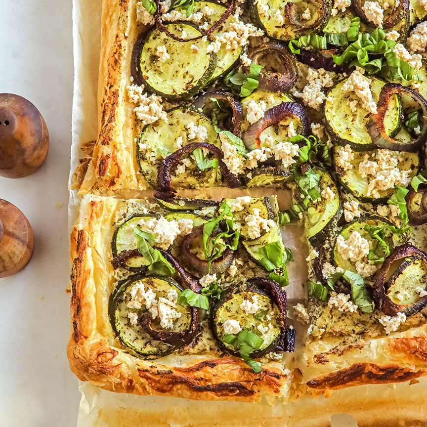 courgette plaattaart recept