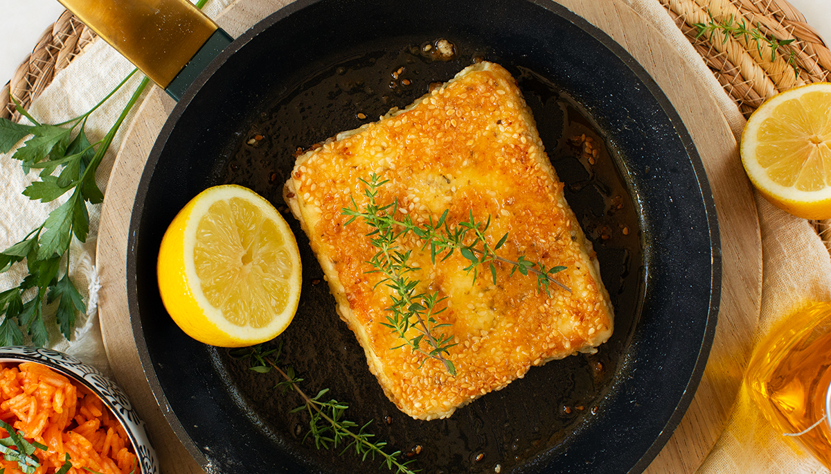 Saganaki (gebakken feta)
