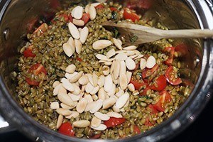 freekeh with pomegranate seeds 01
